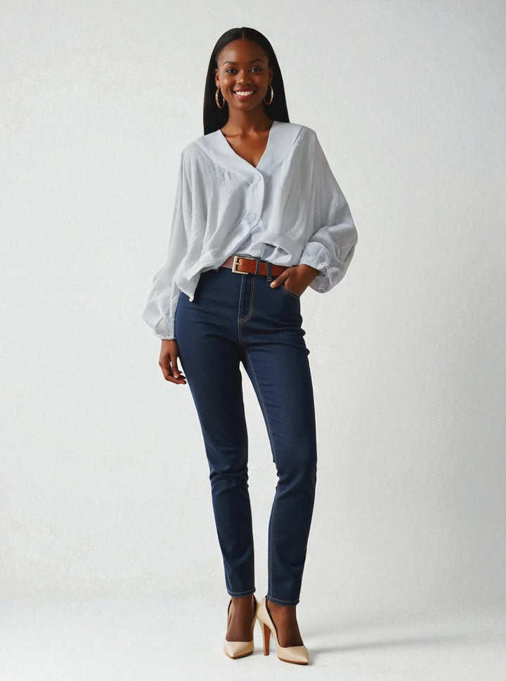 Linnen Blouse 'Cloudlight'