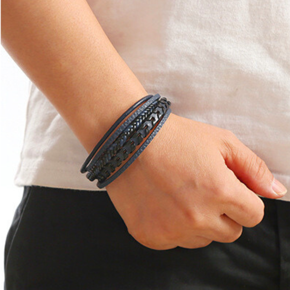 Ragnar Band – Braided Leather Viking Bracelet