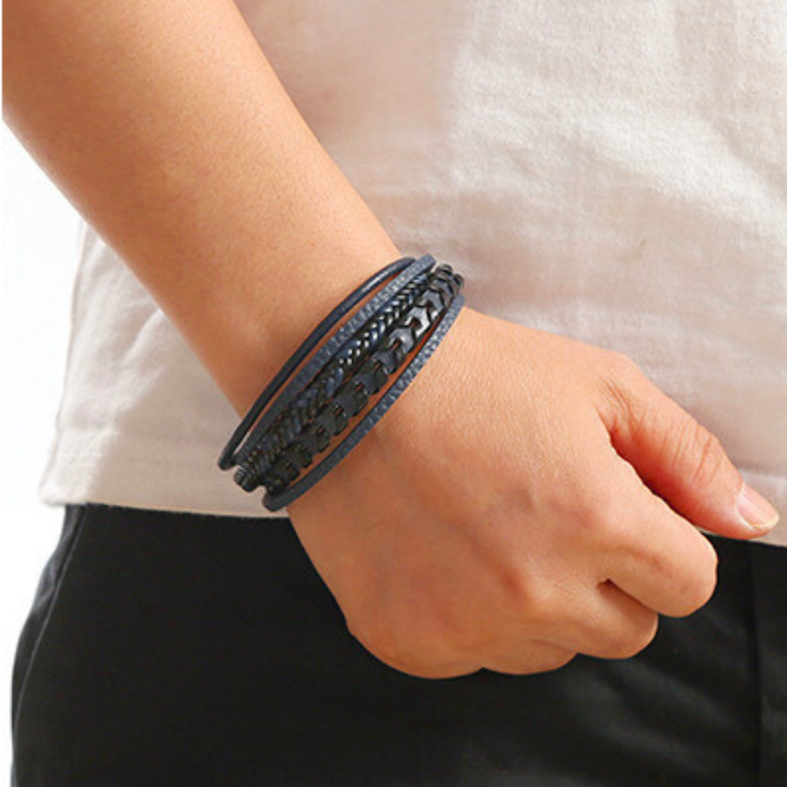 Ragnar Band – Braided Leather Viking Bracelet