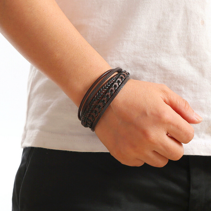 Ragnar Band – Braided Leather Viking Bracelet