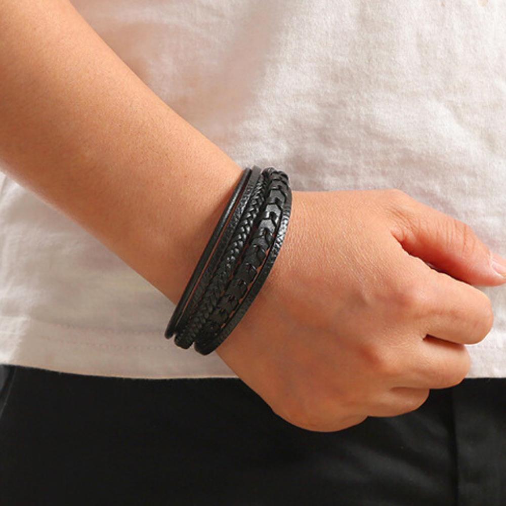Ragnar Band – Braided Leather Viking Bracelet