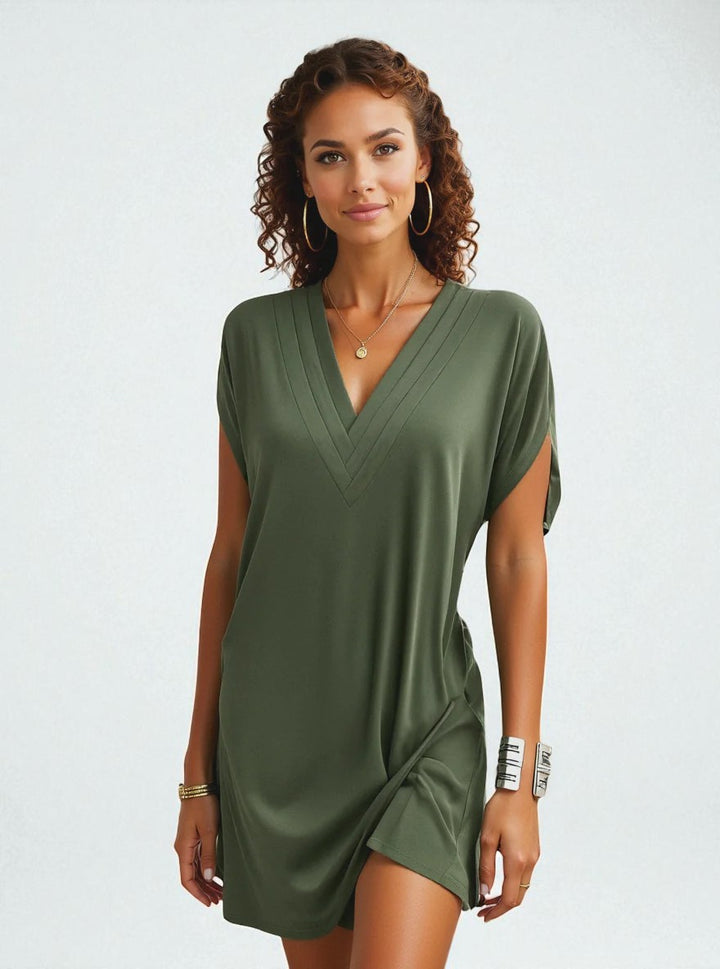 Luxe Lounge Dress 'Olive Flow'
