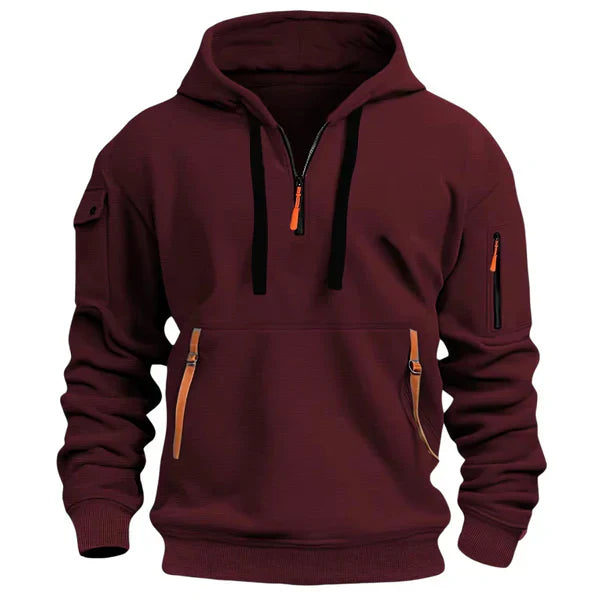 CRIMSON CARGO HOODIE