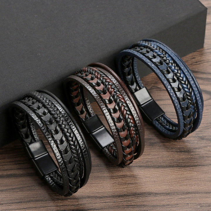 Ragnar Band – Braided Leather Viking Bracelet