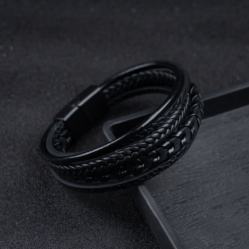 Ragnar Band – Braided Leather Viking Bracelet