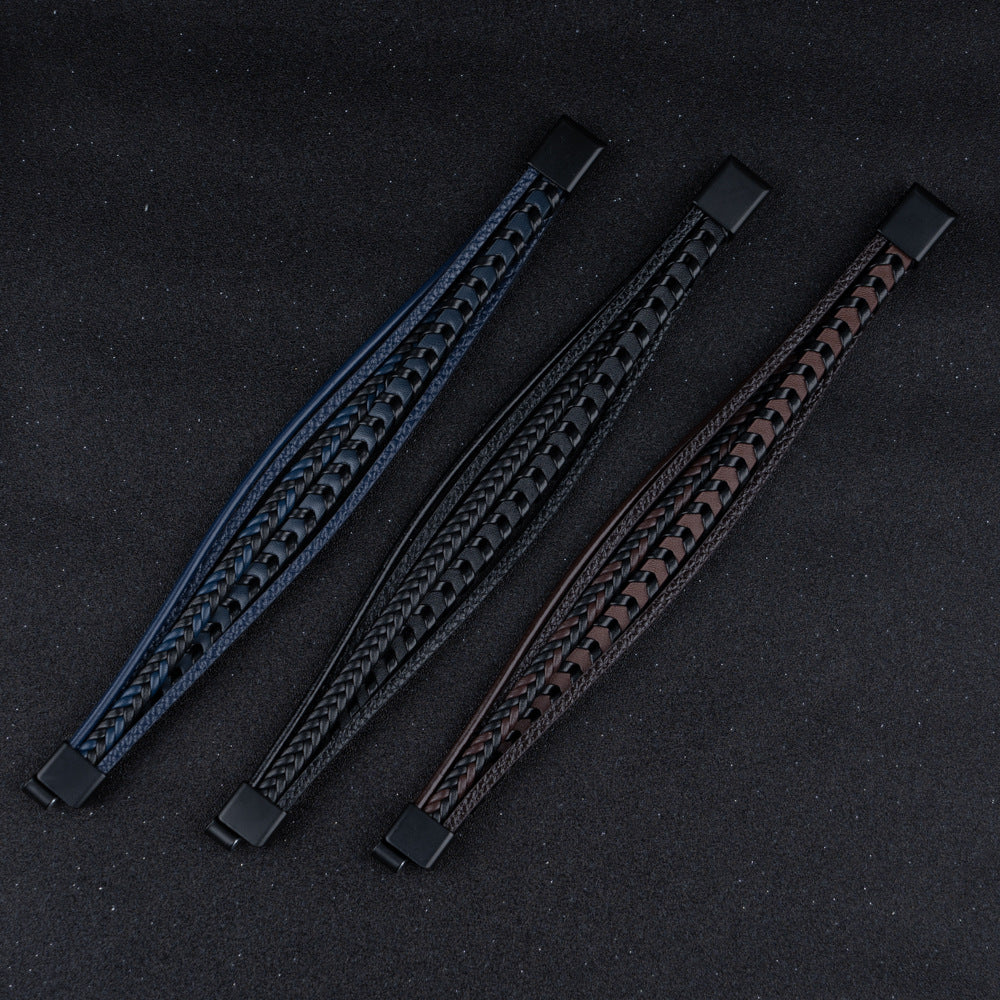 Ragnar Band – Braided Leather Viking Bracelet