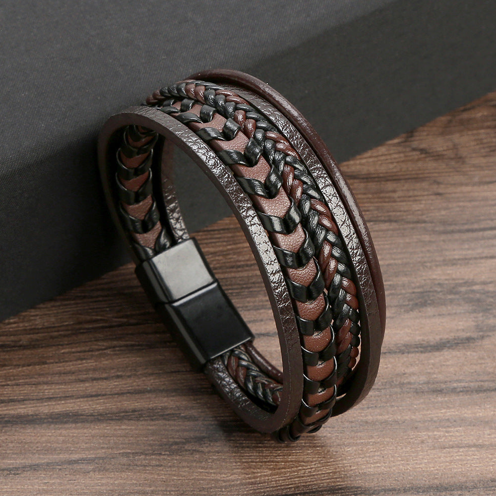 Ragnar Band – Braided Leather Viking Bracelet