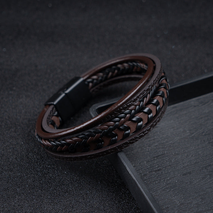 Ragnar Band – Braided Leather Viking Bracelet