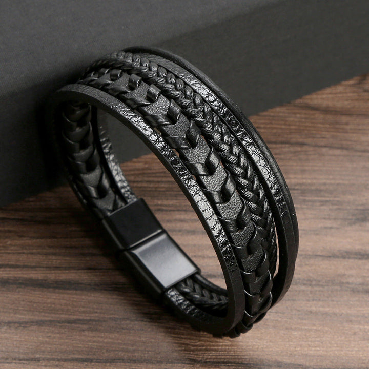 Ragnar Band – Braided Leather Viking Bracelet
