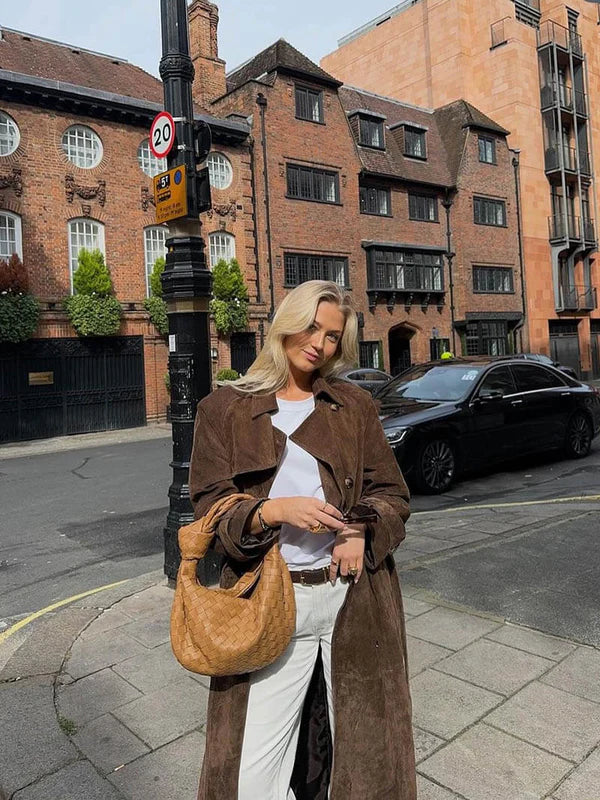 GINA SUEDE TRENCH COAT