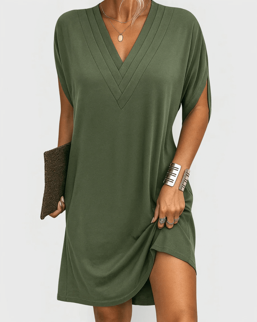 OLIVE FLOW LOUNGE DRESS