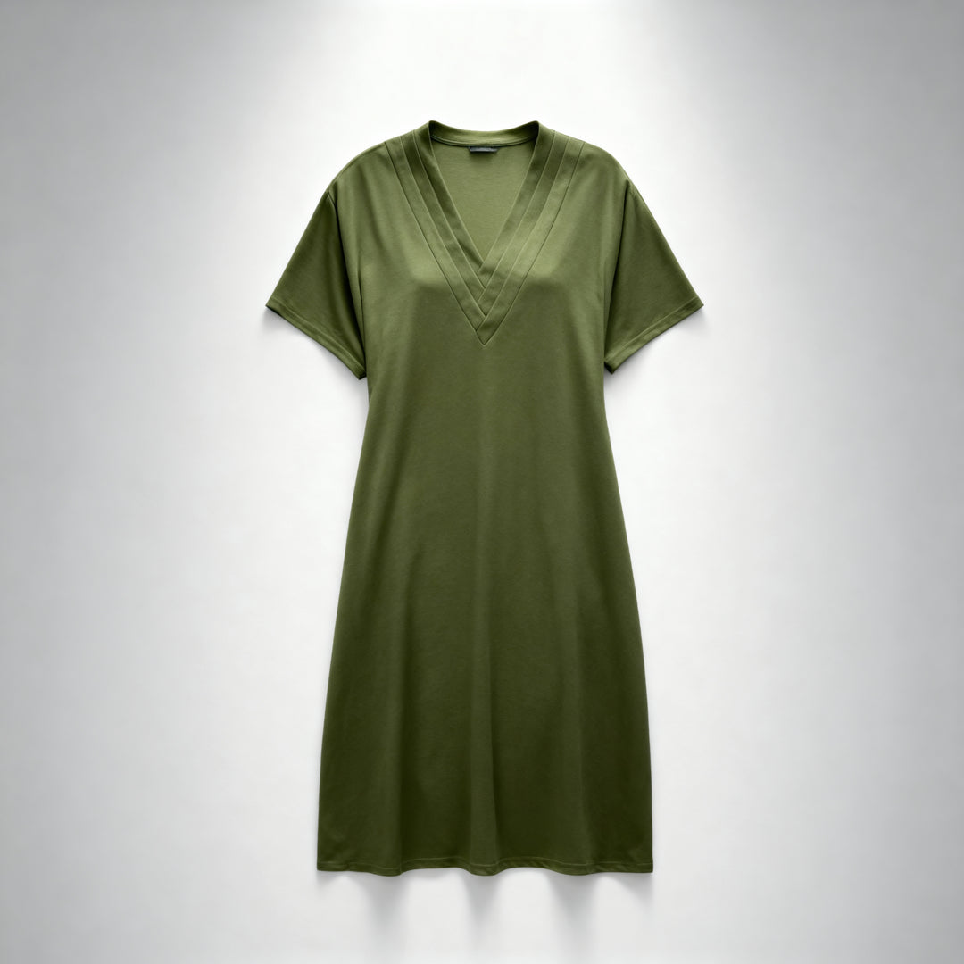 OLIVE FLOW LOUNGE DRESS