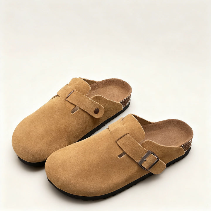 MYKA GENUINE SUEDE CLOGS