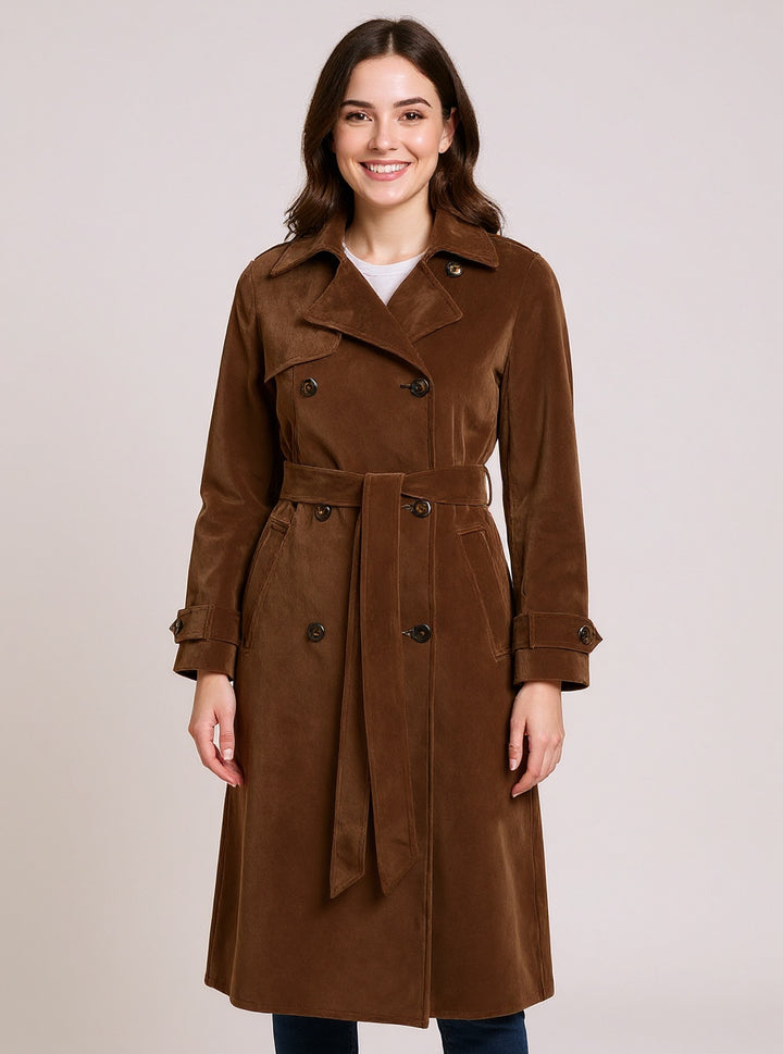GINA SUEDE TRENCH COAT
